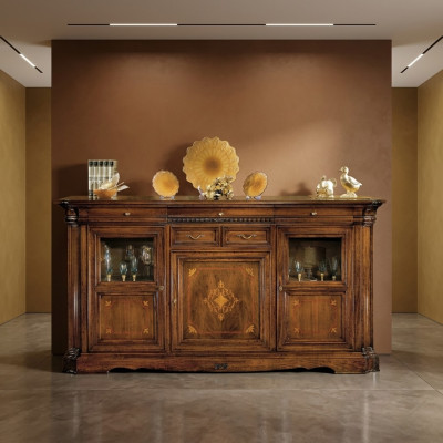 Anrichte Sideboard Kommode Schublade Vitrine Wohnzimmer Holz Buffetschrank Neu