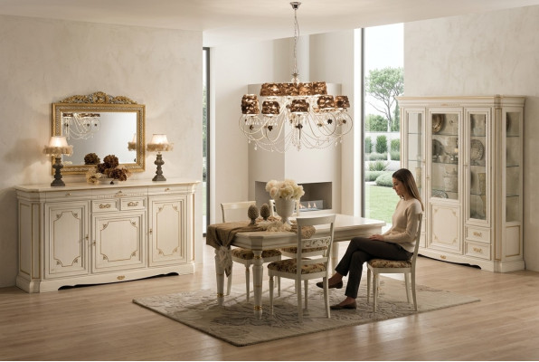 Esszimmer Gruppe Komplett Set Garnitur 7tlg Tisch Tische Luxus Holz Möbel Neu