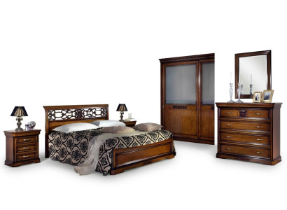 Schlafzimmer Holz Braun Bett Luxus Möbel Vaccari cav giovanni Massivholz Neu