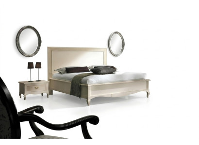 Doppelbett Betten Schlafzimmer Möbel Massivholz Vaccari cav giovanni Bett Neu