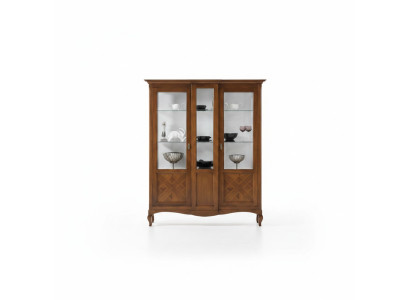 Vitrine Holz Luxus Schränke Klassische Anrichte Schrank Möbel Italienische Braun