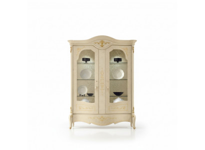 Luxus Vitrine Scchrank Klassische Vitrinen Wohnzimmer Schränke Anrichte Holz Neu