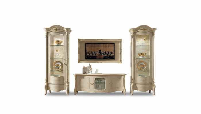 Vitrine Glas Schrank Vitrinen Wohnzimmer Schau Schränke Italienische Möbel NEU