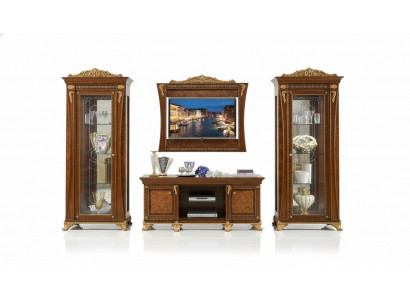 tv Ständer Schrank Luxus Wohnwände Wohnzimmer Zeile Neu Set Vitrine Holz Möbel