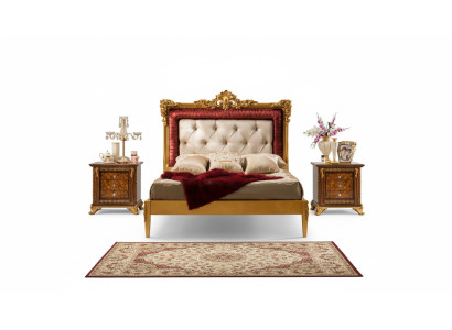 Doppelbett Bett Luxus Betten Holz Bettgestelle Bettrahmen Braun Design Klassisch