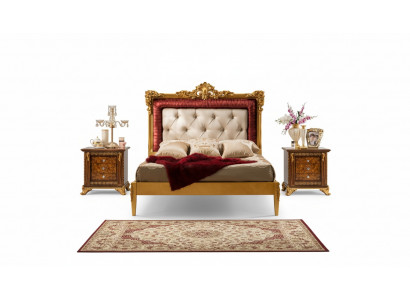 Doppelbett Bett Luxus Betten Holz Bettgestelle Bettrahmen Braun Design Klassisch