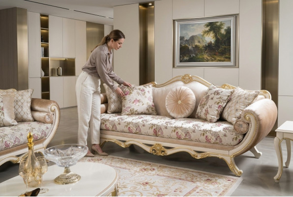 Sofa 3 Sitzer Sofas Luxus Dreisitzer Polster Design Wohnzimmer Klassisches Möbel