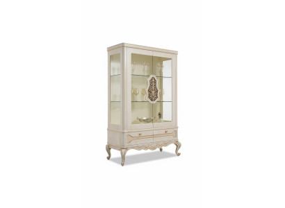 Vitrinen Glas Schrank Vitrine Wohnzimmer Holz Anrichte Luxus Möbel Regal