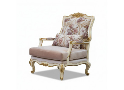 Luxus Möbel Design Sessel klassisches Design Thron Textil Wohnzimmer
