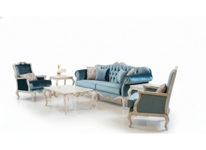 Luxus Sofagarnitur 311 Sitzer Couchtisch Sofa Sessel Stoff Couch 4tlg.
