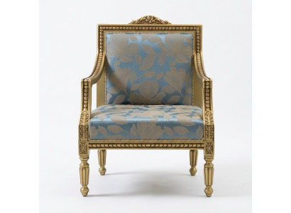 Sessel Polster Stühle Gold Stoff Luxus Design Stuhl Einsitzer Klassisch