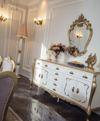 Sideboard Kommoden Anrichte Möbel Schrank Garnitur Set 2tlg Kommode Spiegel Neu
