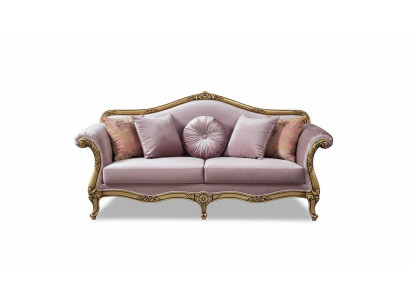 Sofa 3 Sitzer Lila Textil Sofas Couch Polster Luxus klassisch Dreisitzer
