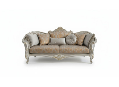 Couchen Polster Sofa Sofas 3 Sitzer Dreisitzer Wohnzimmer Graue Samt