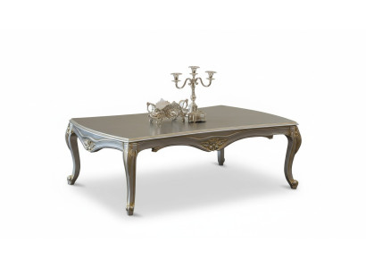 Luxus Couchtisch Klassische Couchtische Gold Silberner Tisch Holz