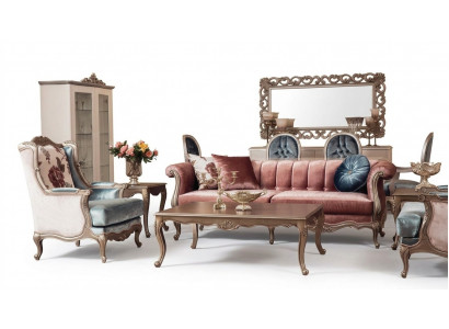 Sofagarnitur Klassische Sofa Couch Set Couchtisch 2x Sessel Luxus Set 4tlg.