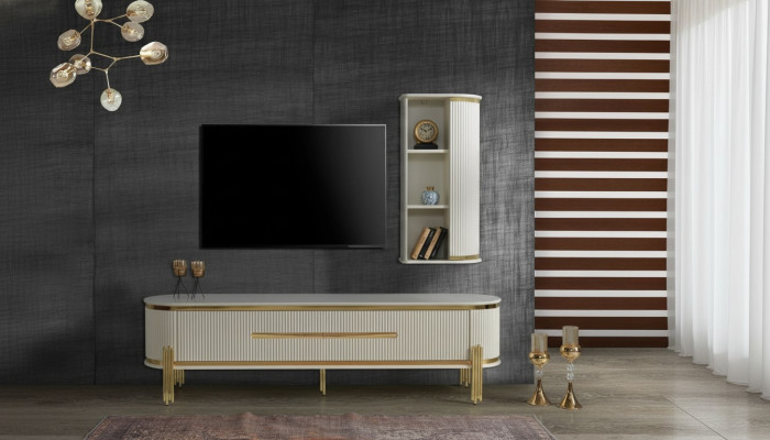 Luxus tv Schrank Fernseh Ständer Kommode Anrichte Sideboard Wohnwand 2tlg Neu