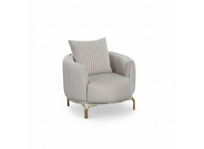 Runder Sessel Einsitzer Luxus 1 Sitzer Polster Sitz Designer Textil Sitz Stoff