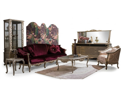 Luxus Sofagarnitur Sofa Beistelltisch Couchtisch Sessel Set 5tlg. Neu