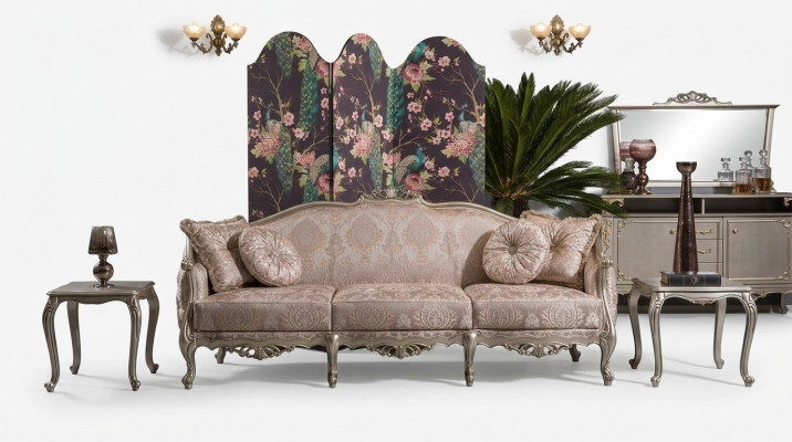 Polster Designer Möbel Dreisitzer Sofa 3 Sitzer Sofas Textil Couchen big