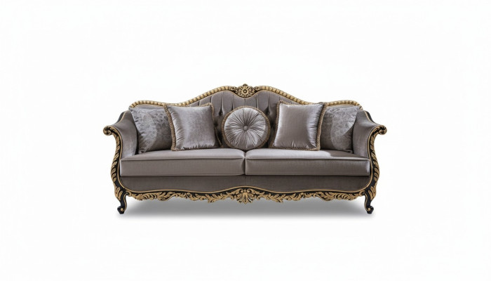 Klassischer Luxus Sofa 3 Sitzer Sofas Sitz Stoff Design Couch Stil Textil