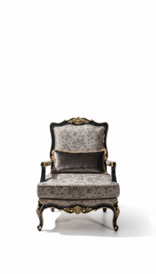 Sessel Polster Designer Textil 1 Sitzer Polster Einsitzer Möbel Barock