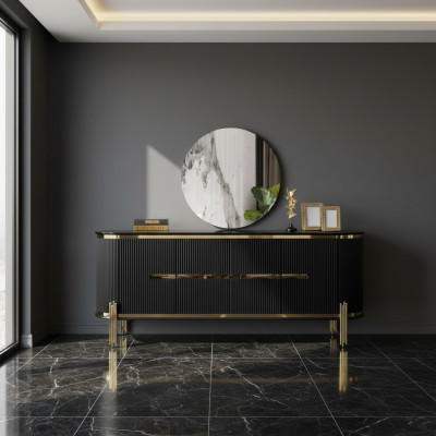 Sideboard Luxus Schrank Regal Holz Anrichte Schränke Wohnzimmer Modern Designer