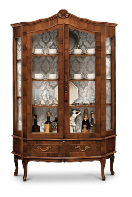 Anrichte Regal Schrank Glas Schränke Vitrinen Italienische Möbel Glasschrank Neu