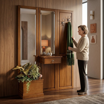 Schrank Garderobe Regal Schrank Kleider Möbel Schränke Garderoben Anrichte Holz