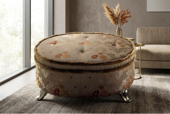 Oval Tisch Chesterfield Polster Hocker Fußhocker Ottomane Sofa Beistell Rund