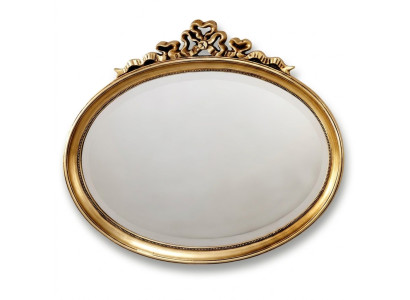Spiegel Klassischer Holz Ovaler Wandspiegel Spiegel Design Gold Wohnzimmer Neu