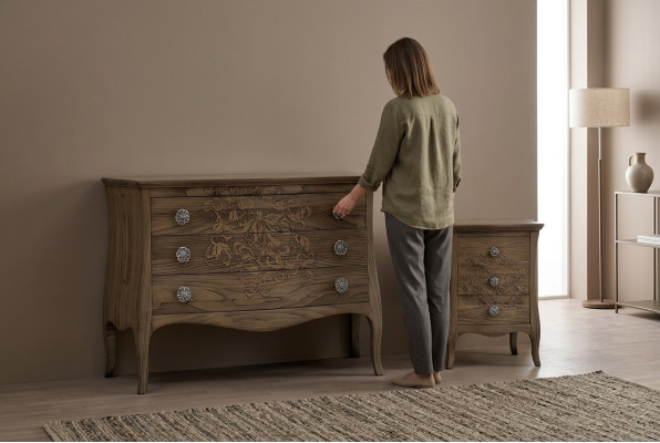 Nachttisch Nachtschrank Beistellschrank Kommode Nachtschränkchen Schrank Barock