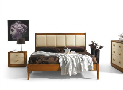 Luxus Set 3tlg. Schlafzimmer Bett Nachttisch Betten Doppel Holz Bettgestell Neu