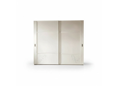 Schrank Kleiderschrank mit Schiebetüren Schlafzimmer Wand Holz Design Schränke