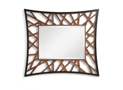 Spiegel Hängespiegel Holz Modern Wandspiegel Möbel Spieglein Design 111x89 Neu