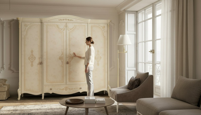 Kleiderschrank Schrank Barock Stil Holz Möbel Klassische Schlafzimmer Schränke