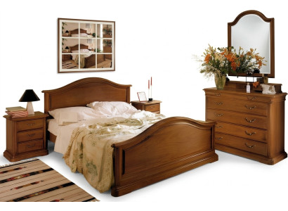 Bett Nachttisch Schrank Schrank Schlafzimmer Kommode Naturholz Neues Set 5tlg.