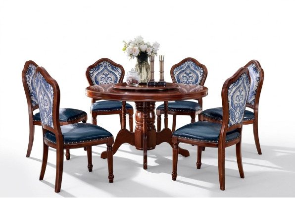 Esstisch + 6x Stühle Esszimmer Set Essgruppe Tisch Möbel Design 7tlg