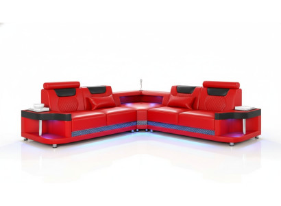 Design Esk Ecksofa L-form Modern Sofas Ledersofa Couch Wohnlandschaft Sofa Neu