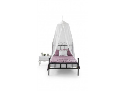 Himmelbett Metall Bett Schlafzimmer Set Nachttisch Weiß Möbel Schlafzimmer 2tlg