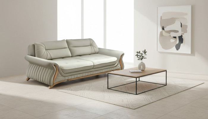 Designer Couchen Polster Sofa Sofas 3 Sitzer Dreisitzer Kunstleder Wohnzimmer