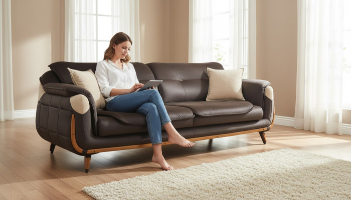 Sofa Wohnzimmer Möbel Dreisitzer Sofas Klassisches Stoff Couch Luxus