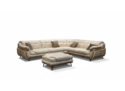 Luxus Ecksofa L-Form Garnitur Sitz Wohnzimmer Polstermöbel Ecke Sofa