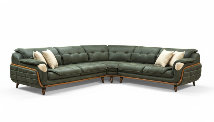Design Ecksofa L-Form Couch Polsterung Luxus Wohnzimmer Soft Style