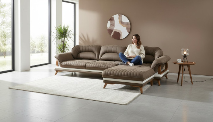Ecksofa Wohnlandschaft Polster Eck Sofa Garnitur Luxus Sofas L Form