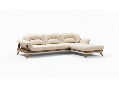 Wohnzimmer Textil L-Form Sofas Weiß Ecksofa Polstermöbel Eckgarnitur
