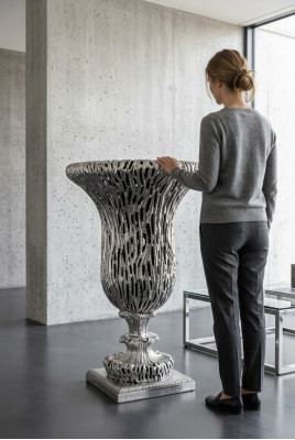 Antike seltene sowjetische Blumenvase Silber für Wohnzimmer seltene Russland