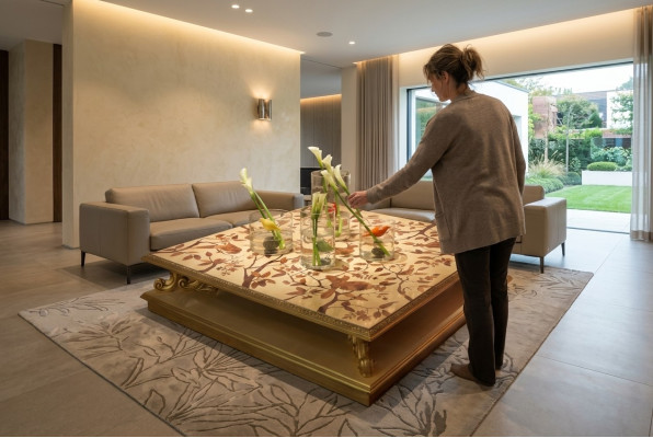Couchtisch Tisch Beistelltisch Wohnzimmertisch Holz Royal Beistell Barock klasik