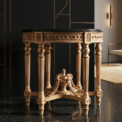 Couchtisch Tisch Wohnzimmertisch Holz Royal Beistell Barock Möbel Beistelltisch