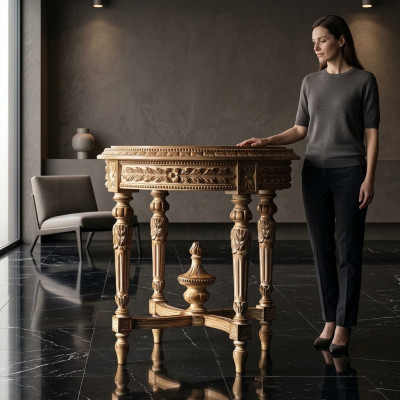 Couchtisch Tisch Beistelltisch Wohnzimmertisch Holz Royal Beistell Barock Möbel